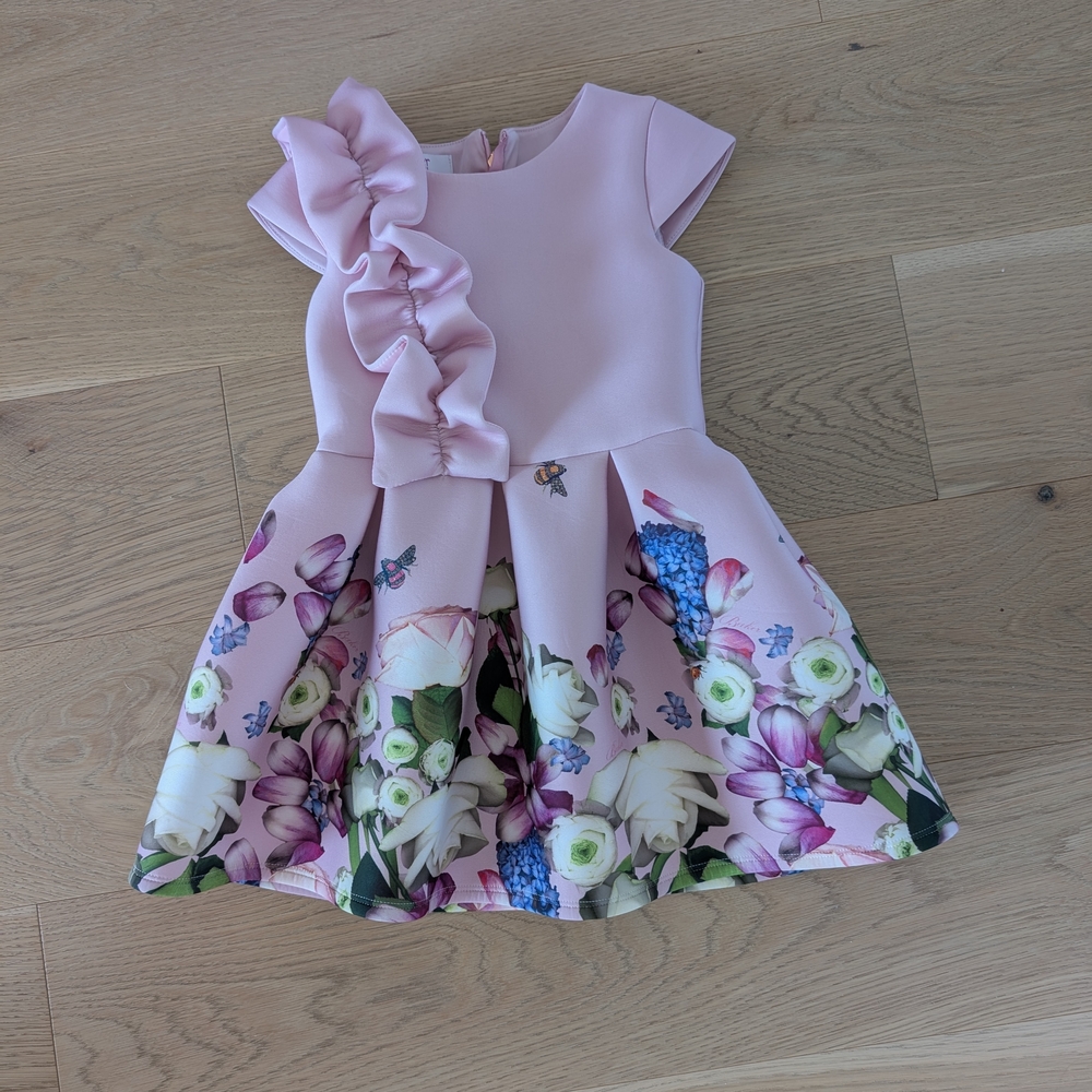 Ted Baker Light Pink Floral Kids Dress